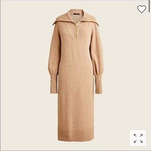 J-Crew wool half zip sweater dress